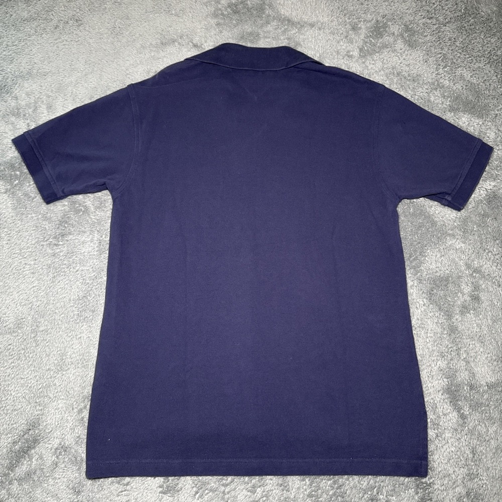 Tommy Hilfiger Men's Medium Navy Blue Polo Short Sleeve Shirt Tropical Collar - Picture 15 of 16